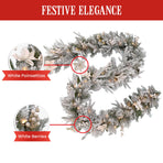 National Tree Company Frosted Colonial Christmas Garland - 274cm