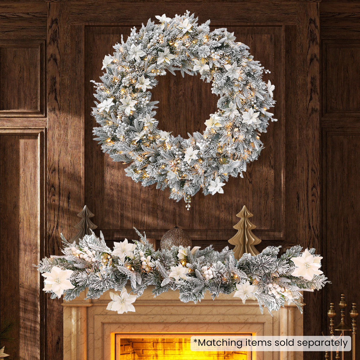 National Tree Company Frosted Colonial Christmas Garland - 274cm