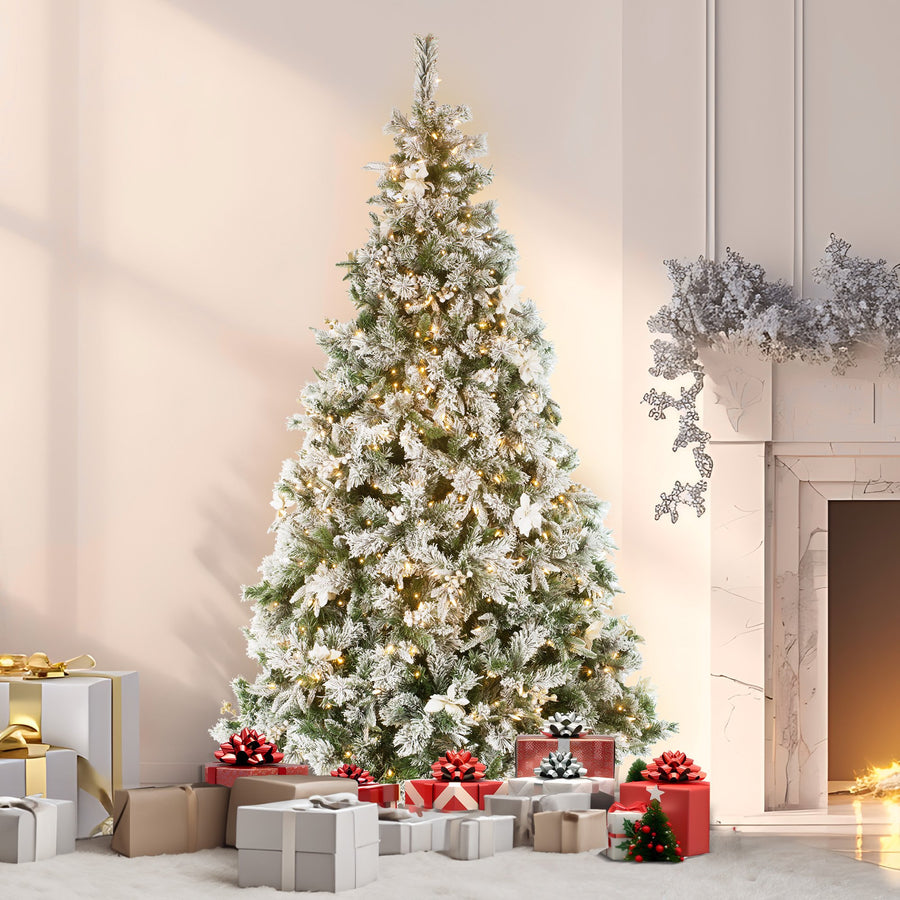 National Tree Company 1.8m Frosted Colonial Prelit Christmas Tree