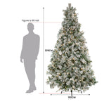 National Tree Company 2.3m Frosted Colonial Prelit Christmas Tree