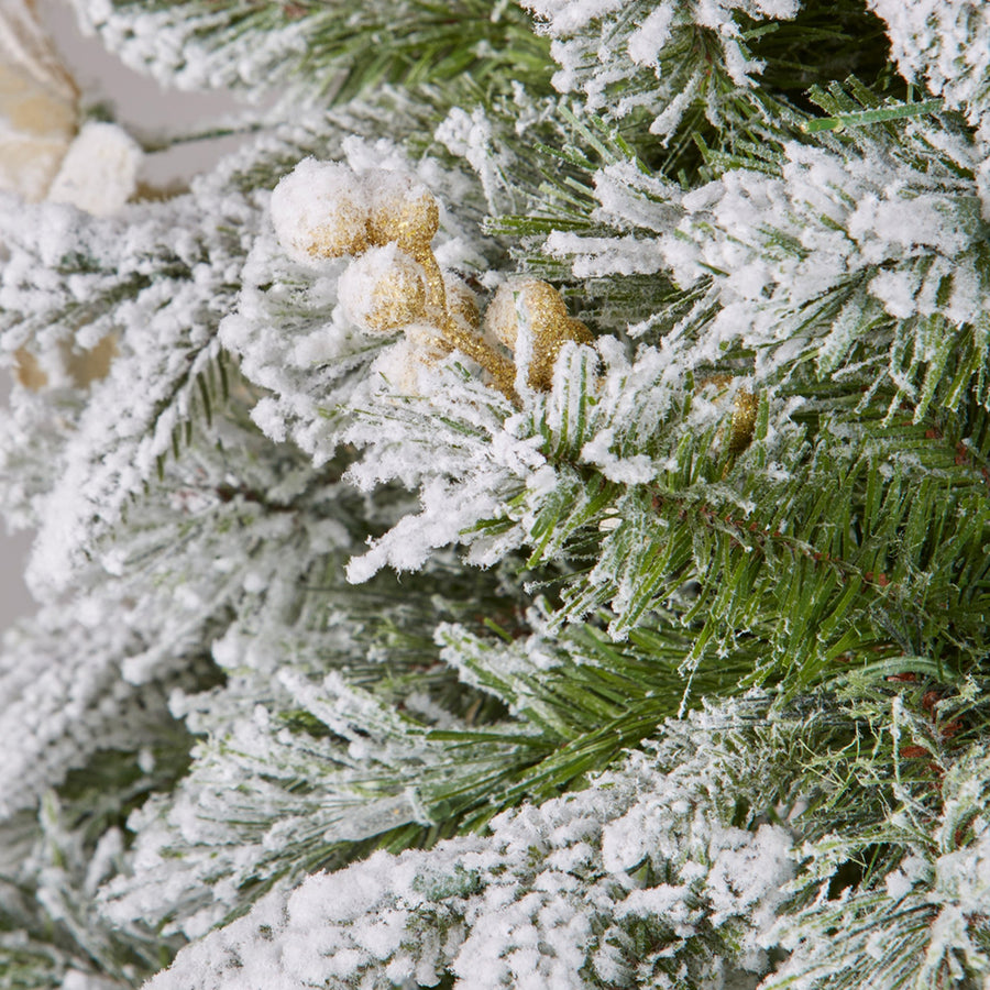National Tree Company 2.3m Frosted Colonial Prelit Christmas Tree
