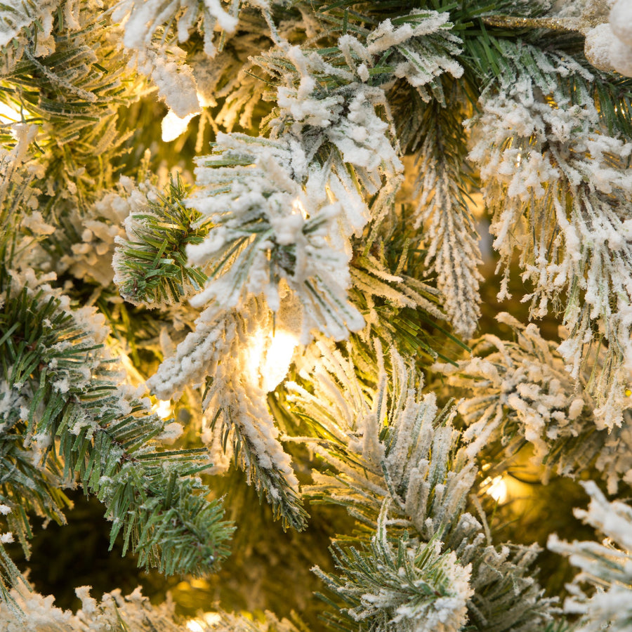 National Tree Company 2.3m Frosted Colonial Prelit Christmas Tree