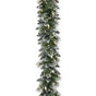 Christmas Garland with Lights Battery Operated 274cm Glittery Bristle
