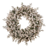 National Tree Company 122cm Snowy Dorchester Pre-Lit Christmas Wreath