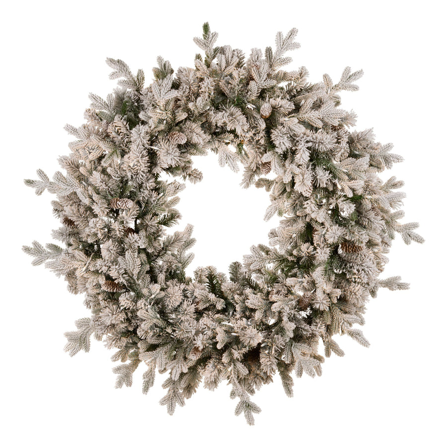 National Tree Company 122cm Snowy Dorchester Pre-Lit Christmas Wreath