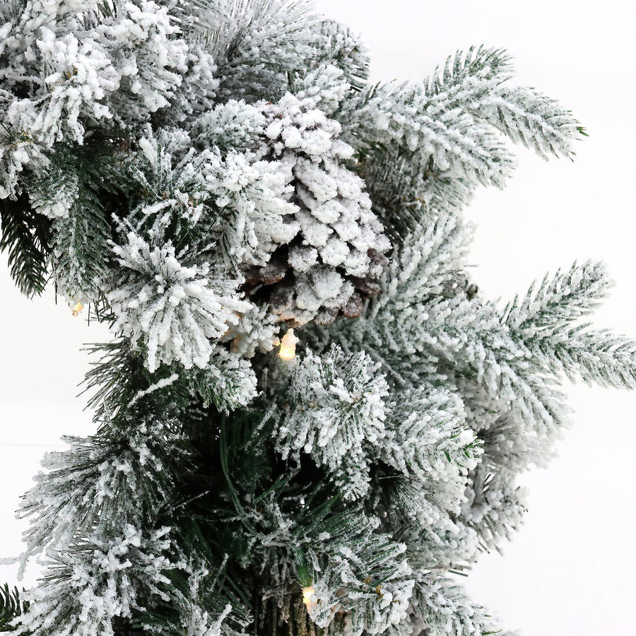 National Tree Company 122cm Snowy Dorchester Pre-Lit Christmas Wreath