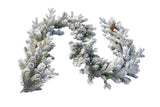 Christabelle Christmas Garland with Lights - Battery Operated 274cm Snowy Dorchester