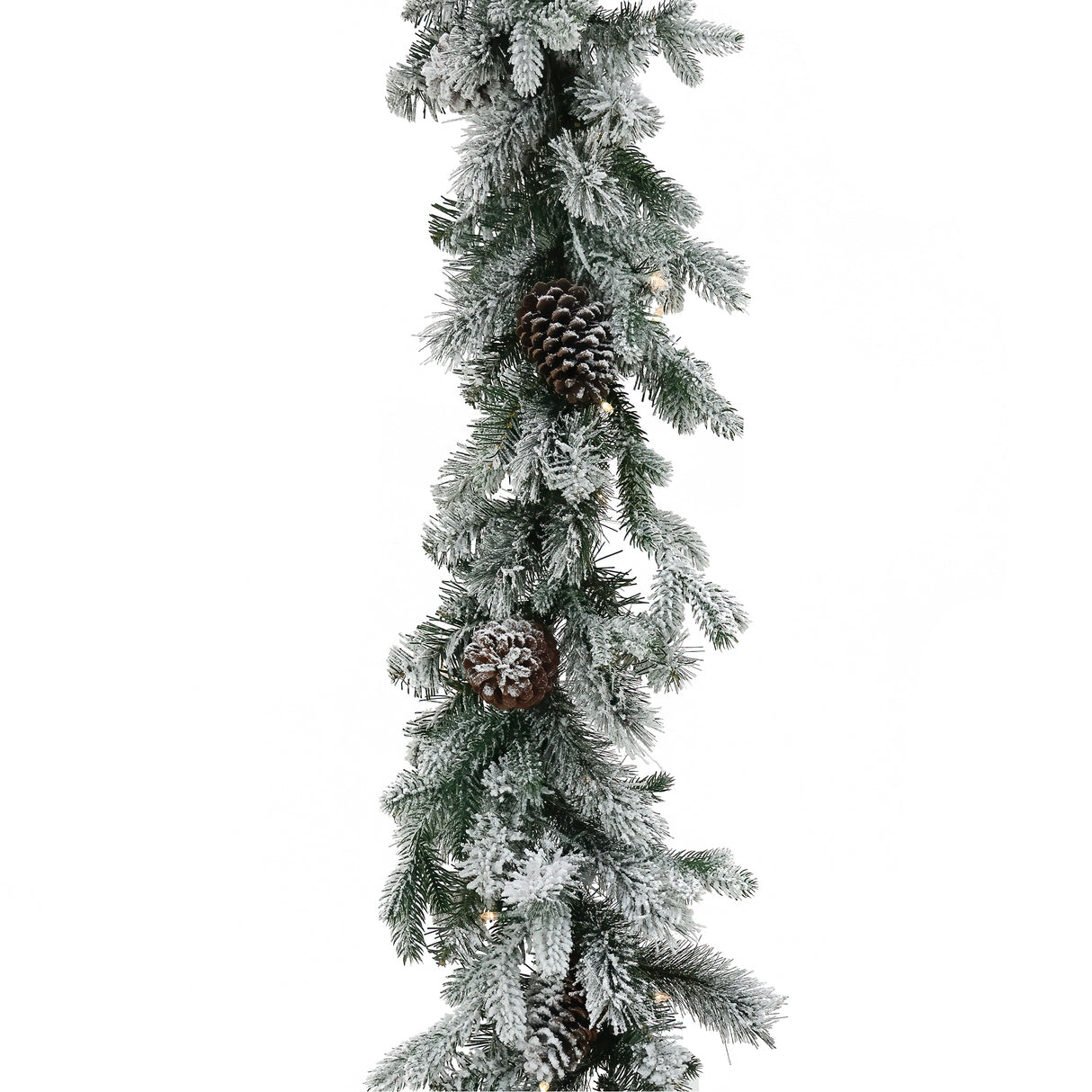 Christabelle Christmas Garland with Lights - Battery Operated 274cm Snowy Dorchester