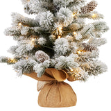 National Tree Company 61cm Snowy Dorchester Tabletop Prelit Christmas Tree