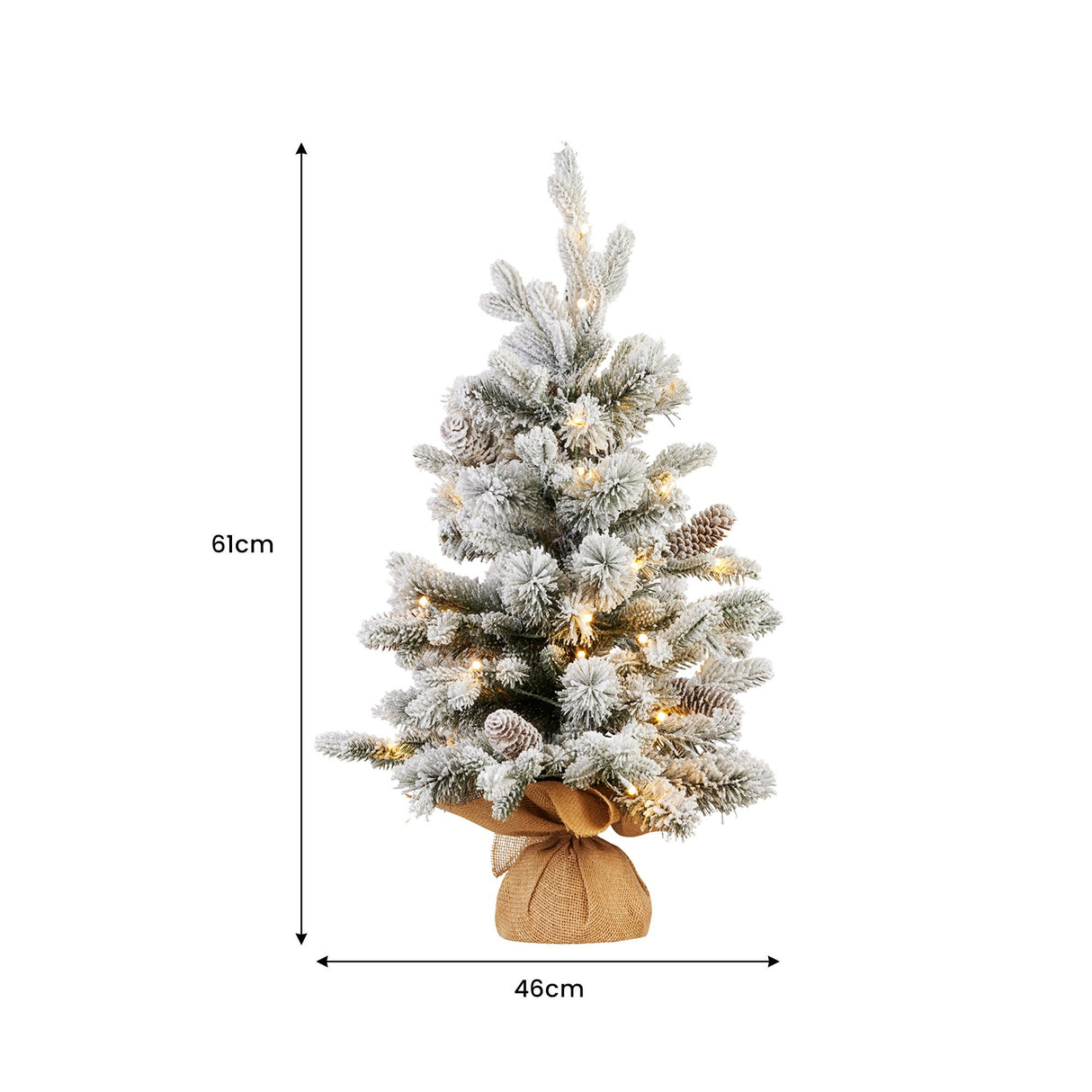 National Tree Company 61cm Snowy Dorchester Tabletop Prelit Christmas Tree