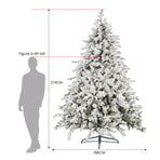 Christabelle 9ft Christmas Tree with Twinkle Lights- Snowy Dorchester