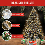 Christabelle 9ft Christmas Tree with Twinkle Lights- Snowy Dorchester