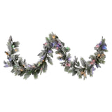 National Tree Company 274cm Pre Lit Snowy Stamford Spruce Battery Operated Christmas Garland w/