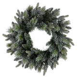 National Tree Company 61cm Pre Lit Snowy Stamford Spruce Battery Operated Christmas Wreath w/L