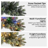 National Tree Company 61cm Pre Lit Snowy Stamford Spruce Battery Operated Christmas Wreath w/L