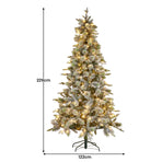 National Tree Company Snowy Stamford Spruce 7.5ft Christmas Tree Multi Functional White Coloure