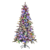 National Tree Company Snowy Stamford Spruce 7.5ft Christmas Tree Multi Functional White Coloure