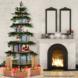 Christabelle 2.3m Christmas Display Tree with 5 Shelves & Foliage - Rear View