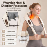 Livemor Neck Massager with Heat Pillow Shiatsu Shoulder Back Massager Pain Relief Tissue Kneading - Top-Down View