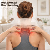 Livemor Neck Massager with Heat Pillow Shiatsu Shoulder Back Massager Pain Relief Tissue Kneading - 45-Degree Angle