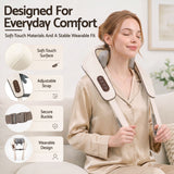 Livemor Neck Massager with Heat Pillow Shiatsu Shoulder Back Massager Pain Relief Tissue Kneading - Rear View