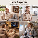 Livemor Neck Massager with Heat Pillow Shiatsu Shoulder Back Massager Pain Relief Tissue Kneading - Low Angle