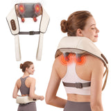 Livemor Neck Massager with Heat Pillow Shiatsu Shoulder Back Massager Pain Relief Tissue Kneading - Extra Image