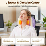 Livemor Neck & Shoulder Massage Pillow with Heat, Cordless 4D Kneading Massager for Home & Office - Side View