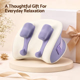 Livemor Neck & Shoulder Massage Pillow with Heat, Cordless 4D Kneading Massager for Home & Office - Close-Up Angle