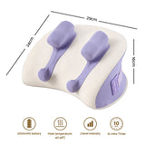 Livemor Neck & Shoulder Massage Pillow with Heat, Cordless 4D Kneading Massager for Home & Office - Low Angle