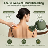 Livemor Electric Neck Massager with Heat for Shoulder,Back Wireless Massage | 4D Shiatsu Kneading Massager with Heat, Cordless Portable Muscle Relaxer, Soothes Shoulder Tension for Home, Office, and Car - 45-Degree Angle