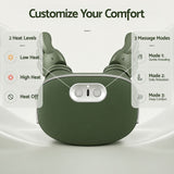 Livemor Electric Neck Massager with Heat for Shoulder,Back Wireless Massage | 4D Shiatsu Kneading Massager with Heat, Cordless Portable Muscle Relaxer, Soothes Shoulder Tension for Home, Office, and Car