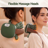 Livemor Electric Neck Massager with Heat for Shoulder,Back Wireless Massage | 4D Shiatsu Kneading Massager with Heat, Cordless Portable Muscle Relaxer, Soothes Shoulder Tension for Home, Office, and Car - Low Angle