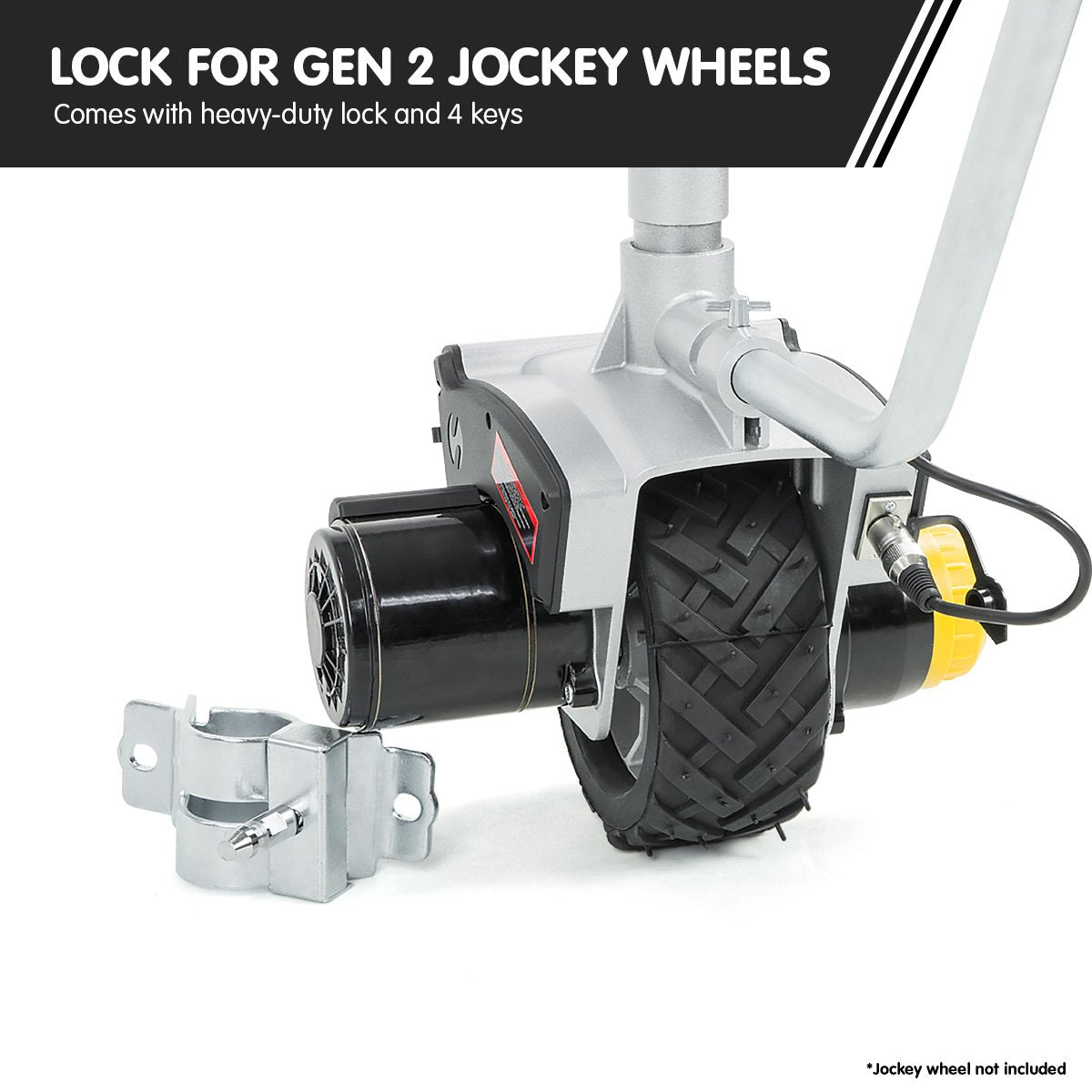 Mounting bracket and lock for Gen2 Jockey Wheel