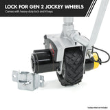 Mounting bracket and lock for Gen2 Jockey Wheel