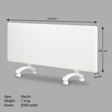Nobo 2000W NTL4S20-FS40 Electric Panel Heater Thermostat & Castors - Extra Image