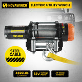 NovaWinch 12V Electric Winch 2041KG 4500LBS - Extra Image