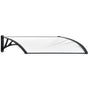 SHADE SHIELD 1x1m Exterior Awning, Black DIY External UV Rain Protection Clear Polycarbonate Canopy Cover