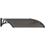 SHADE SHIELD 1x1m Exterior Awning, Black DIY External UV Rain Protection Grey Tinted Polycarbonate Canopy Cover