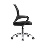 Oikiture Office Chair with Casters Swivel Armrests Black