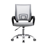 Oikiture Office Chair with Mesh Backrest Foam Seat Grey