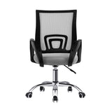 Oikiture Office Chair with Mesh Backrest Foam Seat Grey
