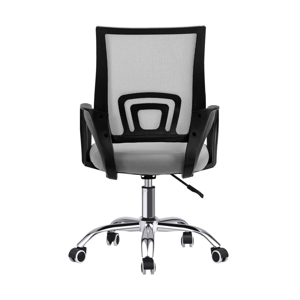 Oikiture Office Chair with Mesh Backrest Foam Seat Grey