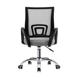 Oikiture Office Chair with Mesh Backrest Foam Seat Grey - Close-Up Angle