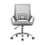 Oikiture Mesh Office Chair Foam Seat White - Front View