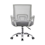 Oikiture Mesh Office Chair Foam Seat White - Low Angle