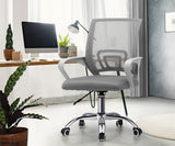 Oikiture Mesh Office Chair Foam Seat White - Extra Image