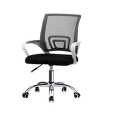 Oikiture Mesh Office Chair Foam Seat White&Black