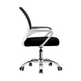 Oikiture Mesh Office Chair Foam Seat White&Black