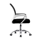 Oikiture Mesh Office Chair Foam Seat White&Black - Top-Down View